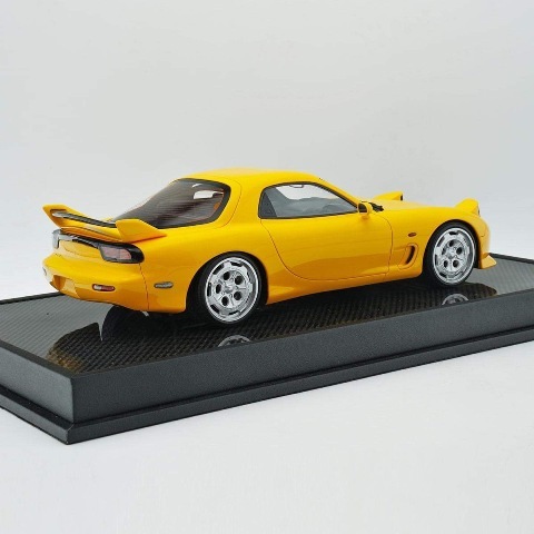 予約 Polar Master 1/18 マツダ RX-7 Mazda RX7 イエロー エンジン付