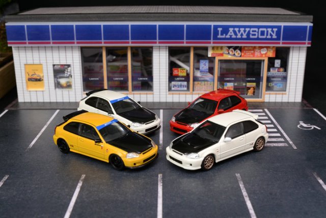 新品 M65012 モーターヘリックス 1/64 ホンダ Civic Type R(EK9) Mugen