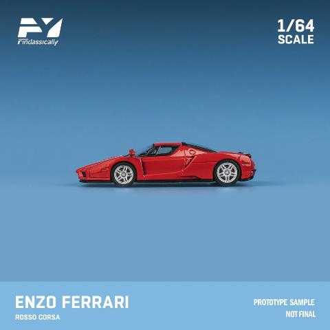 新品 FY64068 Finclassically 1/64 フェラーリ Enzo Red Italian Flag
