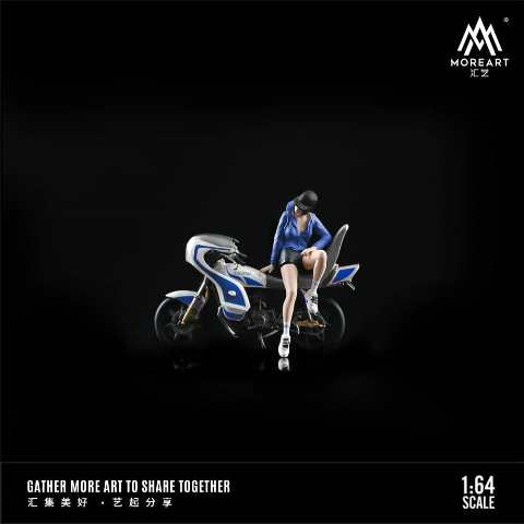 予約 MO222054 MoreArt 1/64 暴走族 バイク ライダー 女 ガール