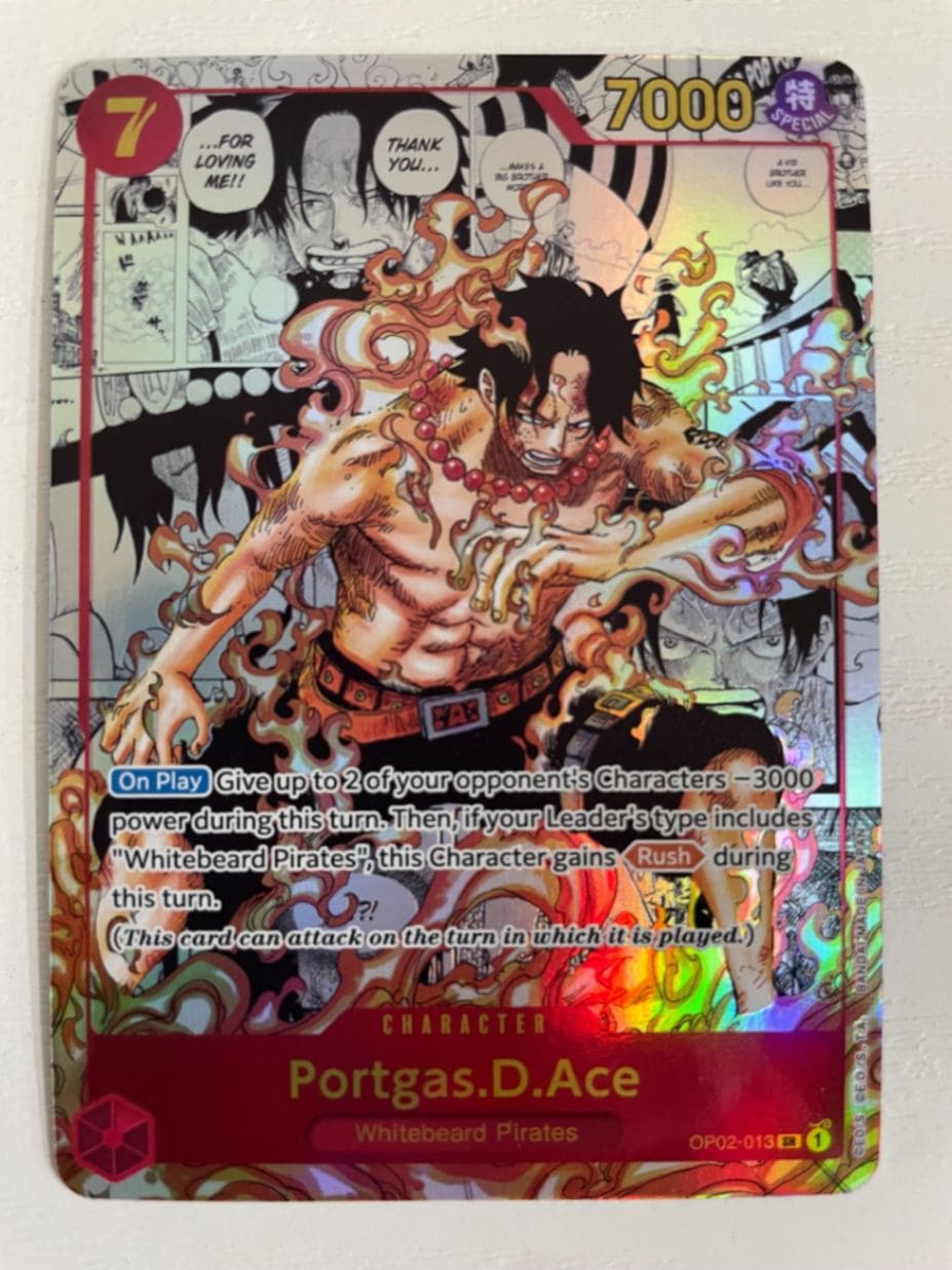 英語版】【スーパーパラレル】OP02-013 ポートガス・D・エース SR