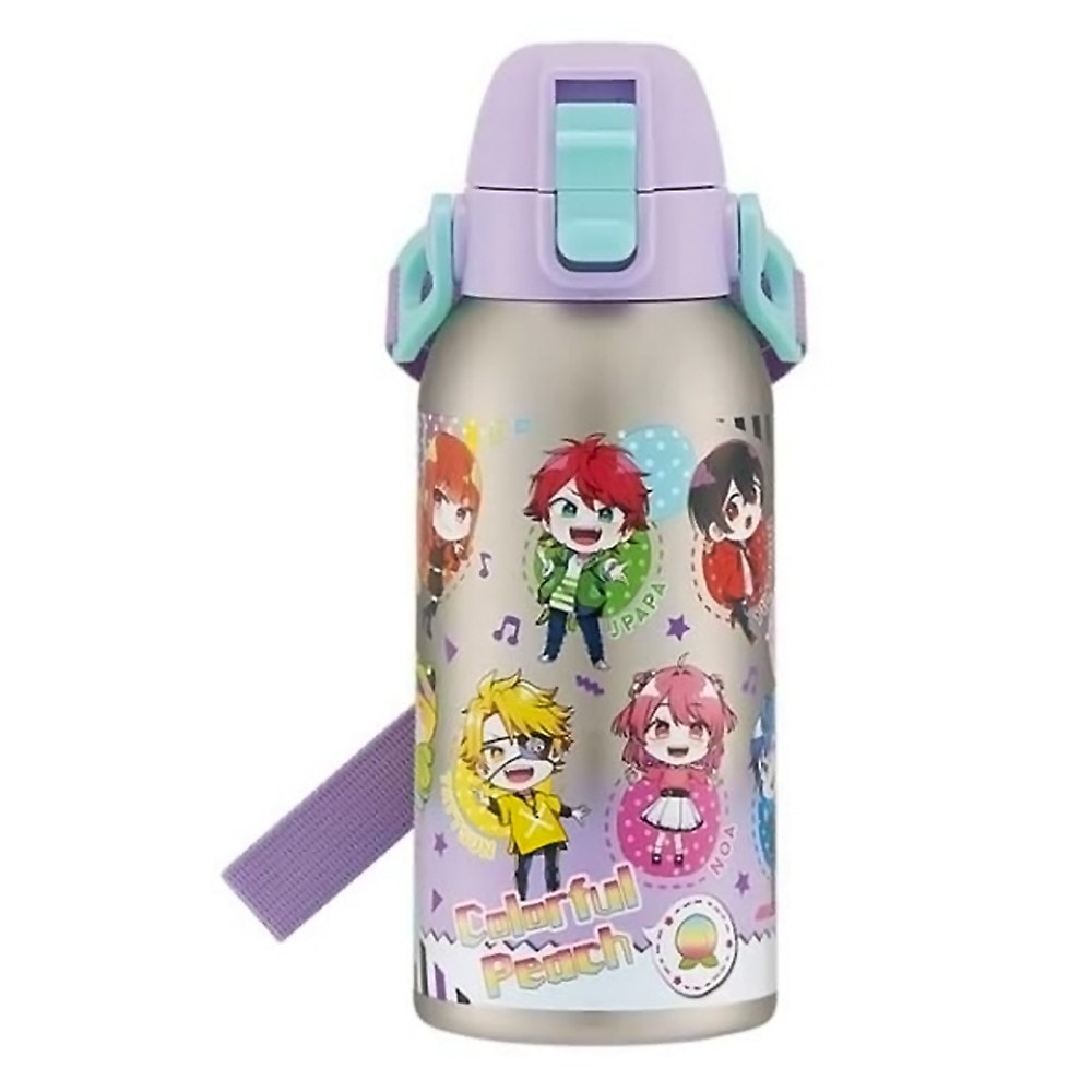 水筒 カラフルピーチ 25 ショルダーベルト付ダイレクトステンレス