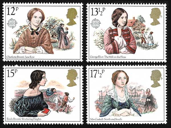 英国19世紀女性小説家 切手4種 イギリス発行 | 切手,ヨーロッパ | 趣味
