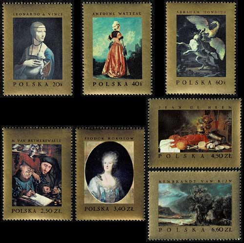 ポーランド所蔵絵画 切手8種セット ポーランド発行 | 切手,ヨーロッパ