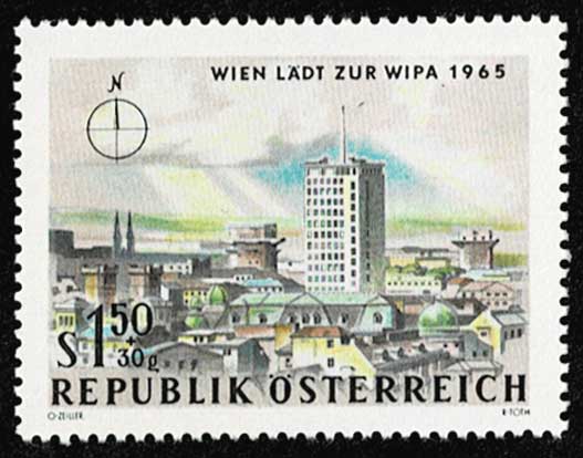 WIPA ウィーン国際切手展（1965年） 切手8種セット オーストリア発行