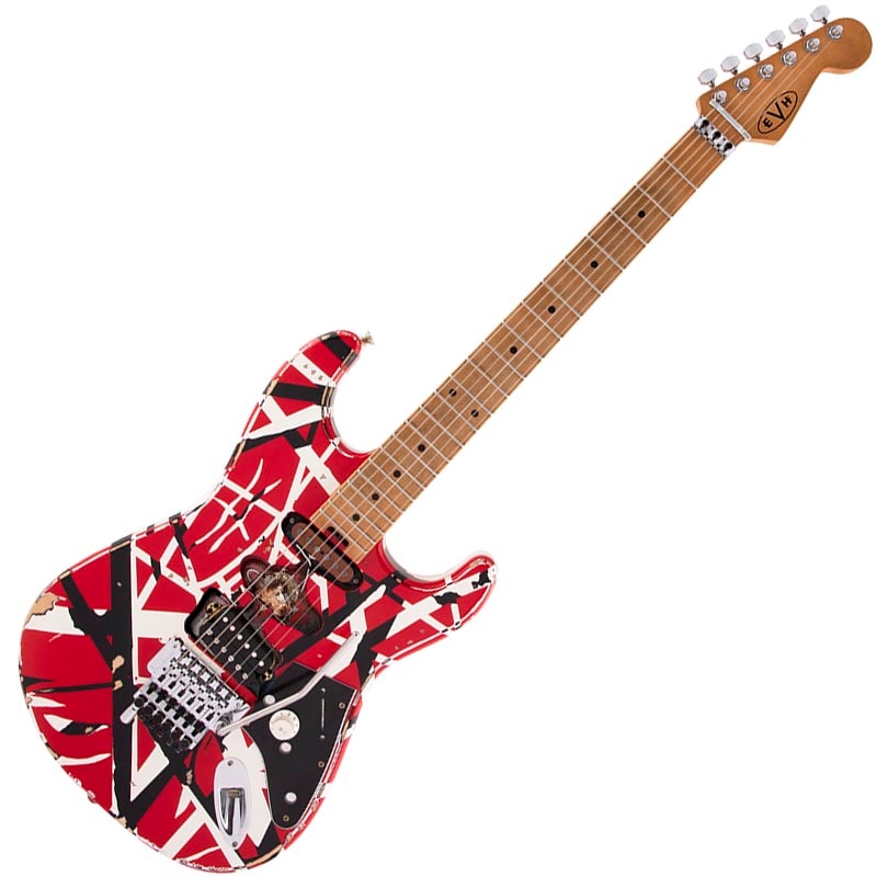 EVH Striped Series Frankenstein Frankie, Maple Fingerboard, Red