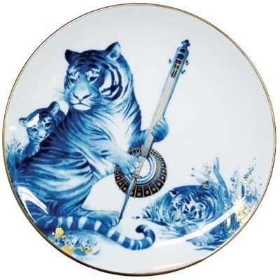 マイセン 2010年干支プレート 森の中の虎の親子 54M47/76A003 | イヤー