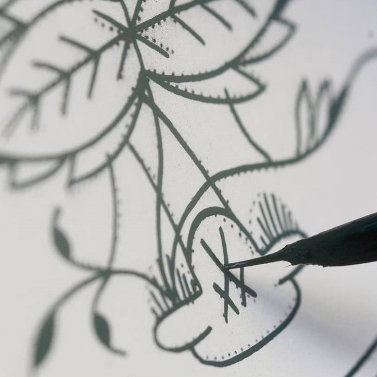 マイセン ブルーオニオン メッシュプレート 800101/54804 | ブルー