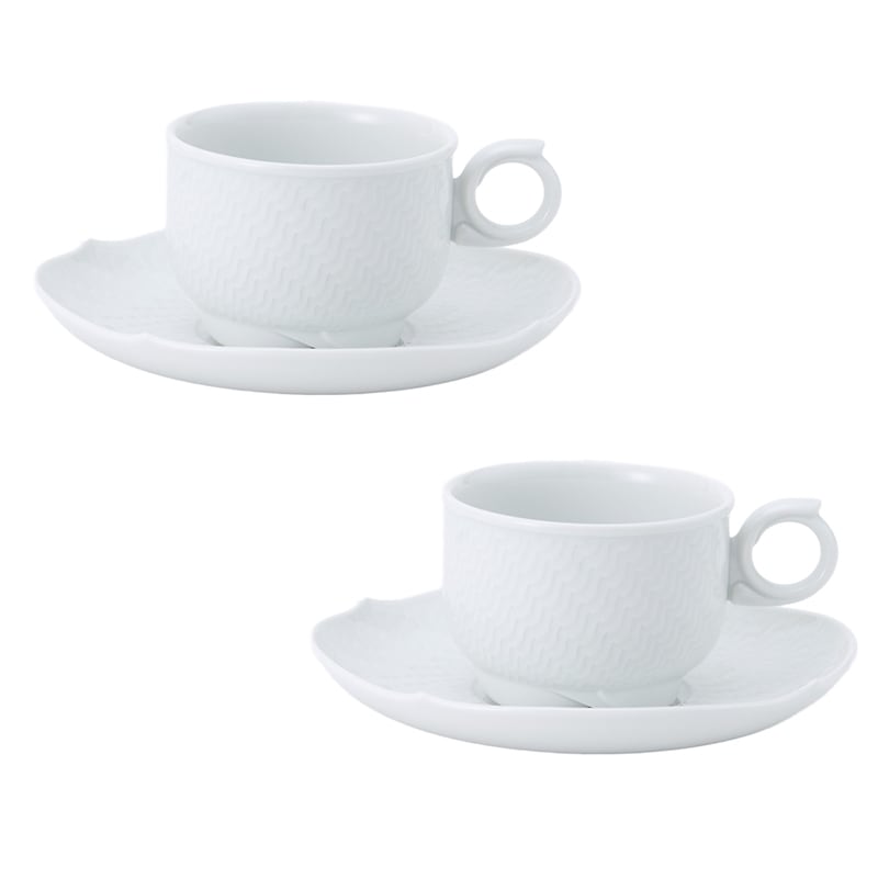 マイセン 波の戯れ ブルーメ ペア カップ＆ソーサー 000000/30582/4C