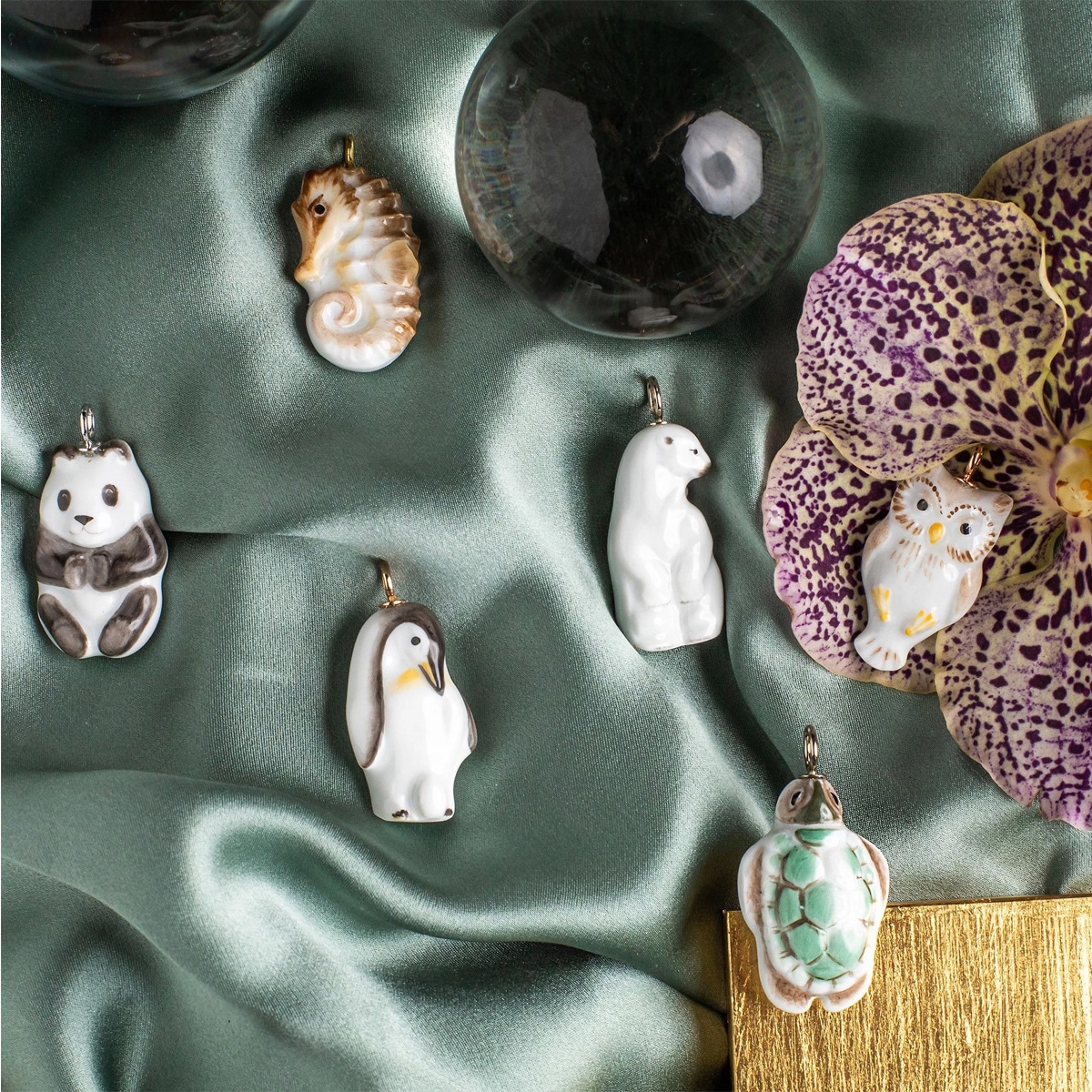 マイセン ペンダント「ネイチャーライト」 シロクマ（ハーフ