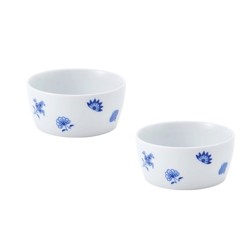 マイセン 散らしブルーオニオン＊日本オリジナル ペアディッシュ10cm