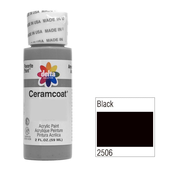 318-2506 ブラック《delta・セラムコート 》 | 絵具（アクリル