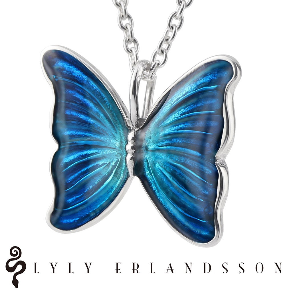 LYLY ERLANDSSON モルフォ蝶 the MORPHO small シルバー ネックレス