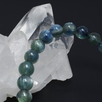 グリーンブルー カイヤナイト ブレスレット 7mm 17.5cm カヤナイト M L