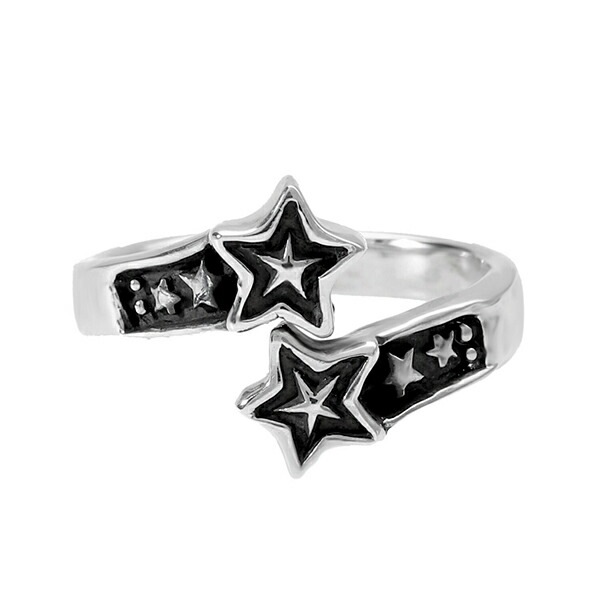 スター シルバー リング フリーサイズ 17号 星 シルバーリング