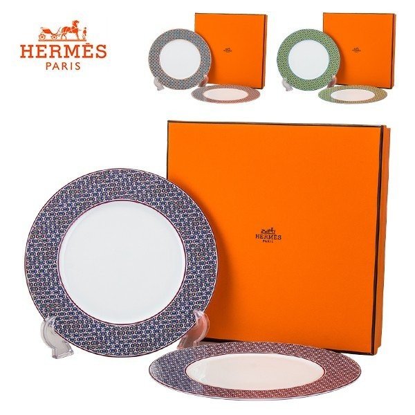 エルメス Hermes タイ・セット デザートプレート ペア 21.6cm 2枚