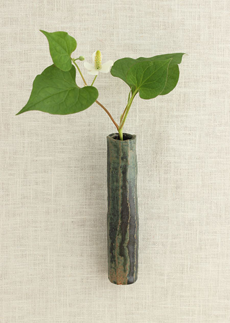 山本芳子 掛花入（織部面取筒形）｜九谷焼のうつわ｜和食器通販 じろや