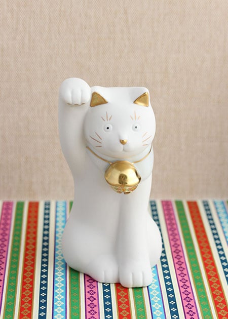 長右衛門窯 ちょうえもん招猫／鈴鳴り金鈴（右手）｜九谷焼のうつわ