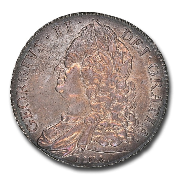 ジョージ2世 イギリス国王 クラウン銀貨 イギリス 1746年 MS-62 NGC
