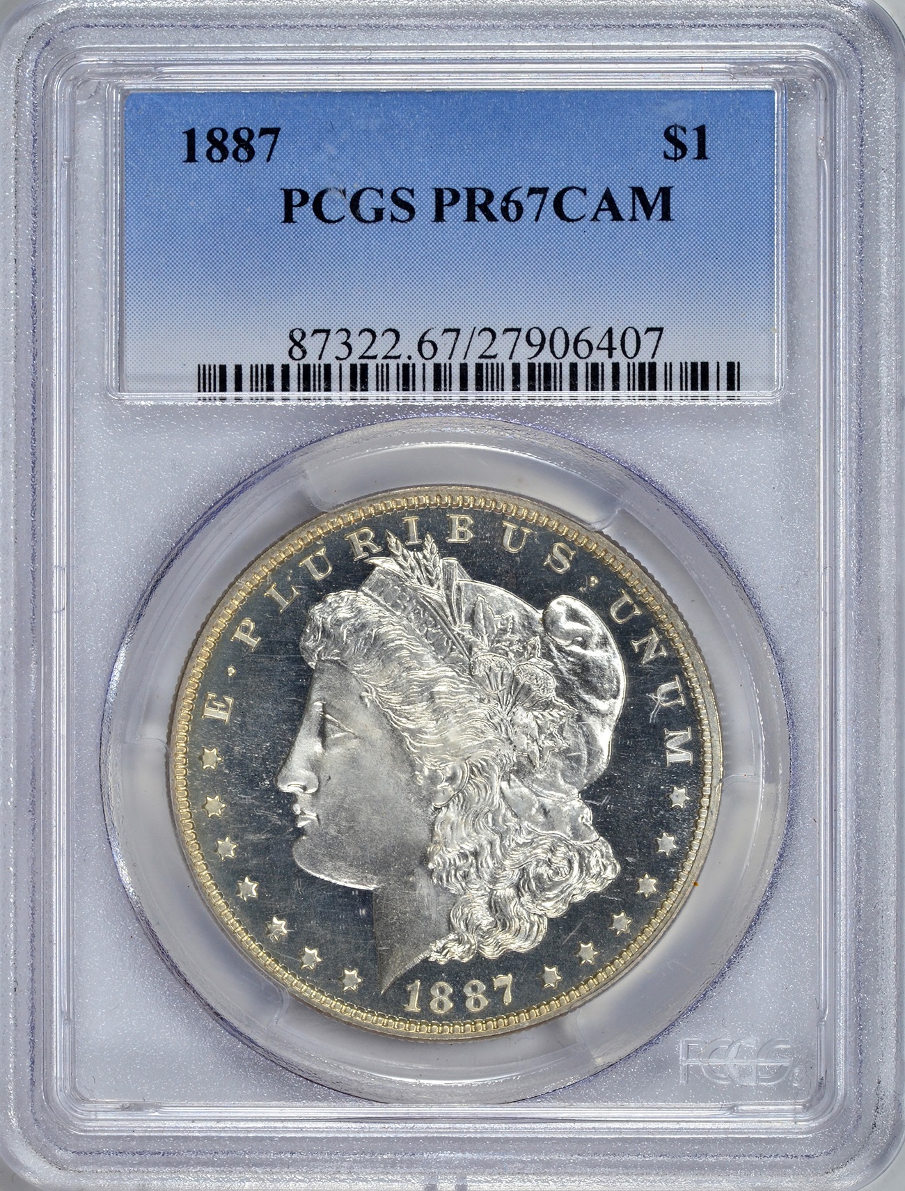 アンティークコイン アメリカ 1ドル モルガン銀貨1887 S＄1 PCGS