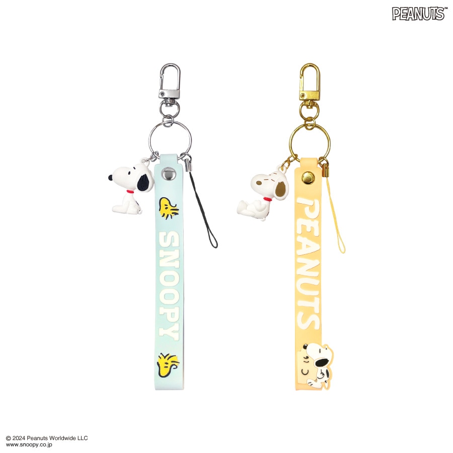 ピーナッツ スヌーピー 3Dマスコット 付き ハンドストラップ | は行