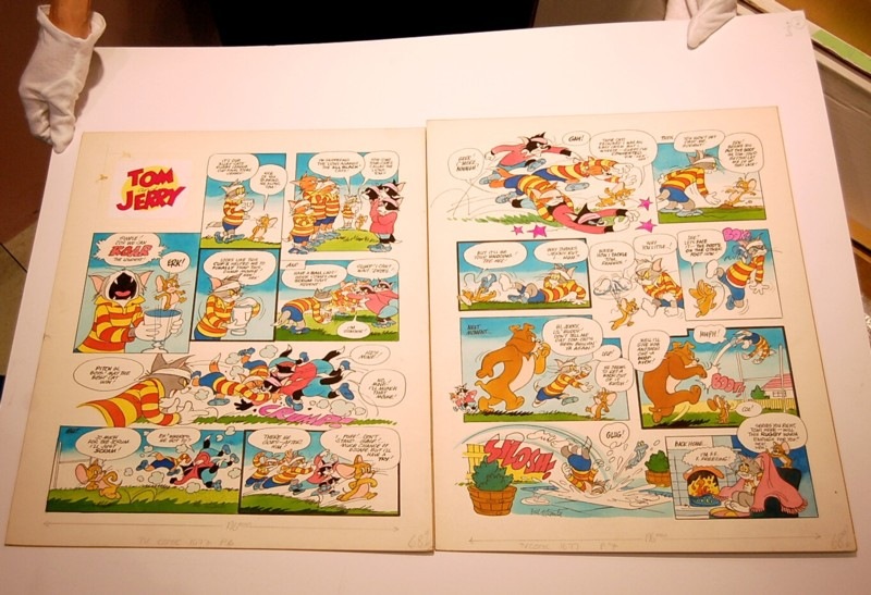 トムとジェリー」水彩画・カルトゥーン原画