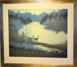 日本画家 千住 博 Senju Hiroshi 【 森の朝 】 オリジナルリトグラフ