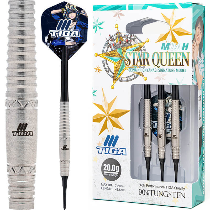 ティガ STAR QUEEN スタークイーン 2BA20g 二本柳星奈選手 ダーツ バレル