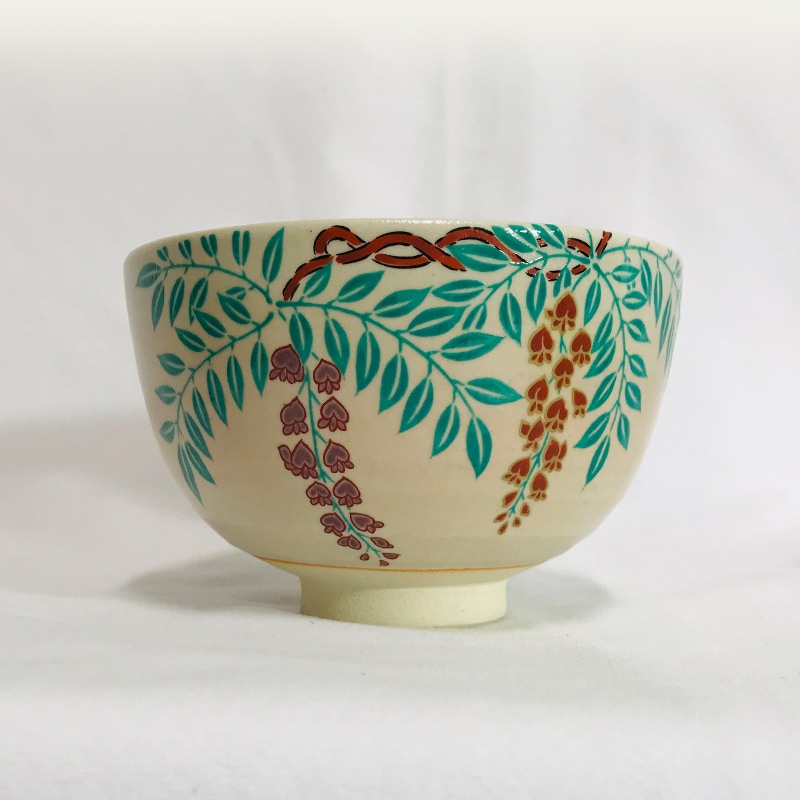 MOA美術館 the shop限定品】藤花文抹茶碗（美濃焼） ≪送料込み