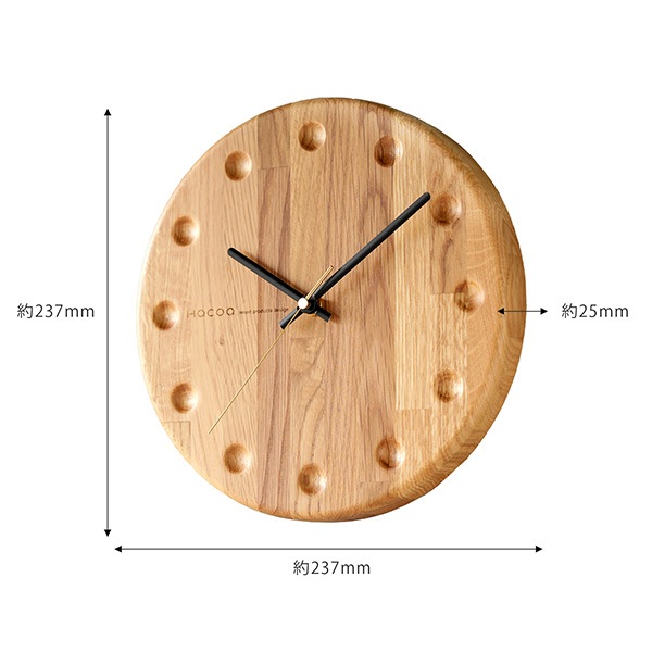 Wall Clock Block Stripe」木のぬくもりが重なり合う、置き・壁掛けが