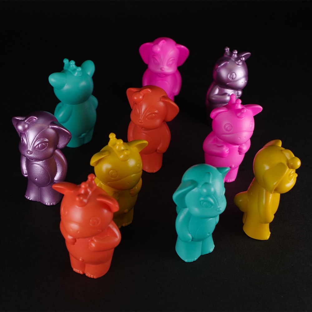 ソフビ】【イヌクマ】快獣ブースカ&チャメゴン指人形5色セット/INUKUMA