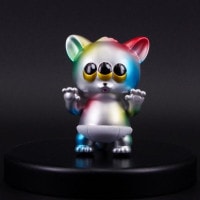 ソフビ/ART JUNKIE アートジャンキー/ちびクマラ/シルバー｜墓場の画廊