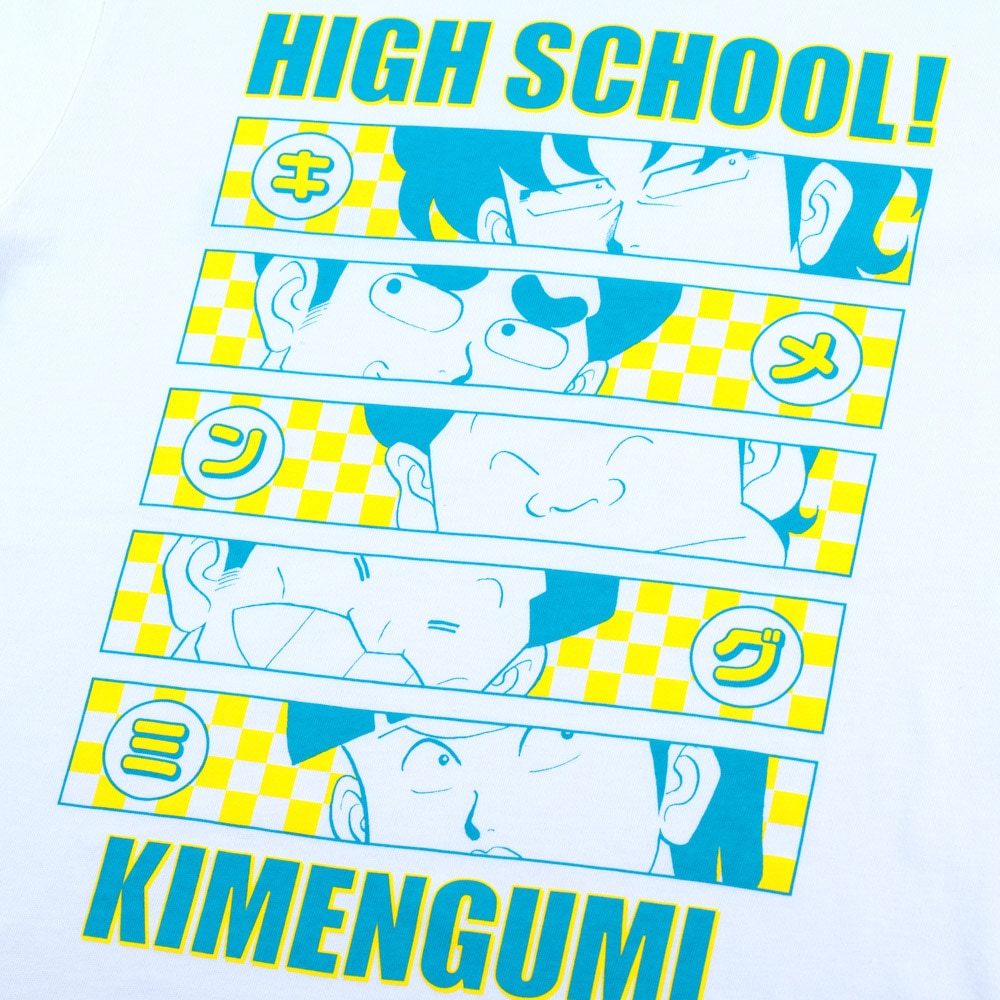 ハイスクール！奇面組/キメングミ ロングスリーブTシャツ/ホワイト