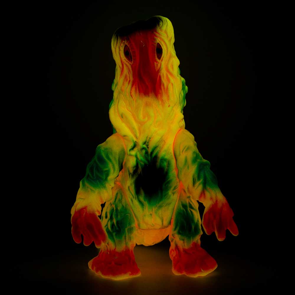 ソフビ】【ブルマァク】ヘドラ蓄光版（オレンジ）/BULLMARK ブルマアク