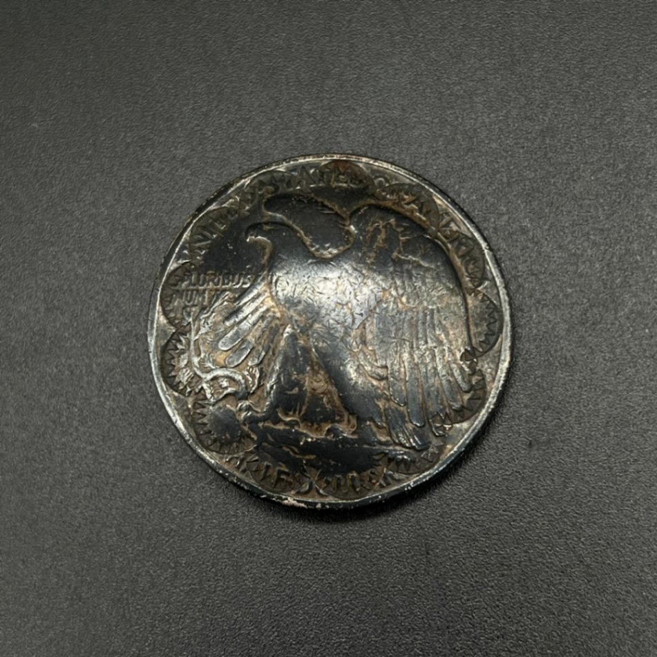 委託】【希少 クアトロマルカン】タガネ入りハーフダラーコンチョ※巾着