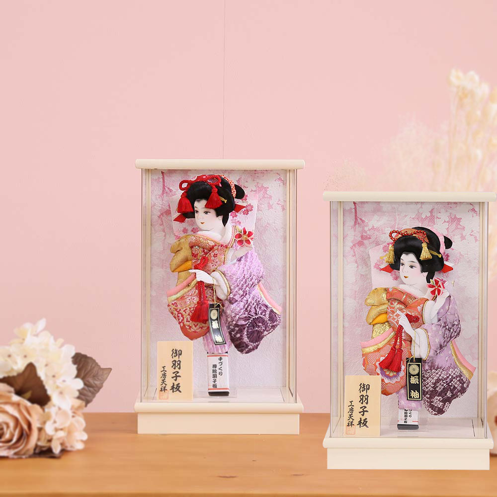 羽子板 8号 手作り 押絵羽子板 アクリルケース飾り 工房天祥オリジナル