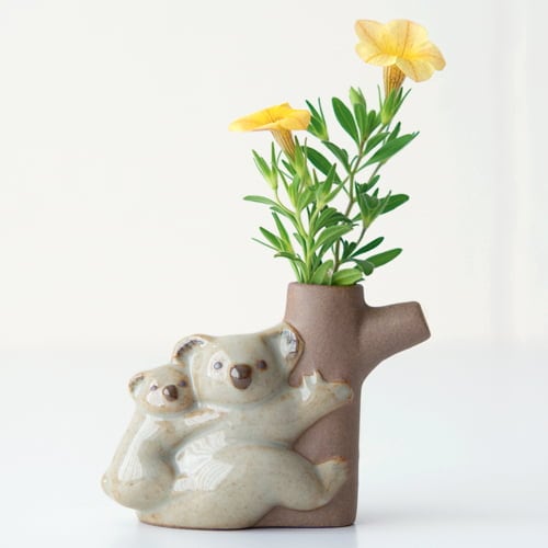 sen コアラの花入れ【一輪挿し 花瓶 花器 陶器のオブジェ】 | sen（京