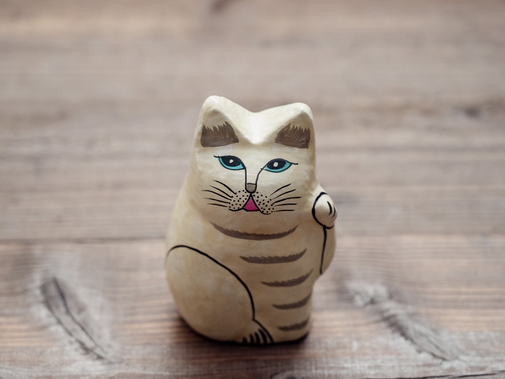 amabro アマブロ インドの招き猫（オブジェ） 2カラー【インテリア