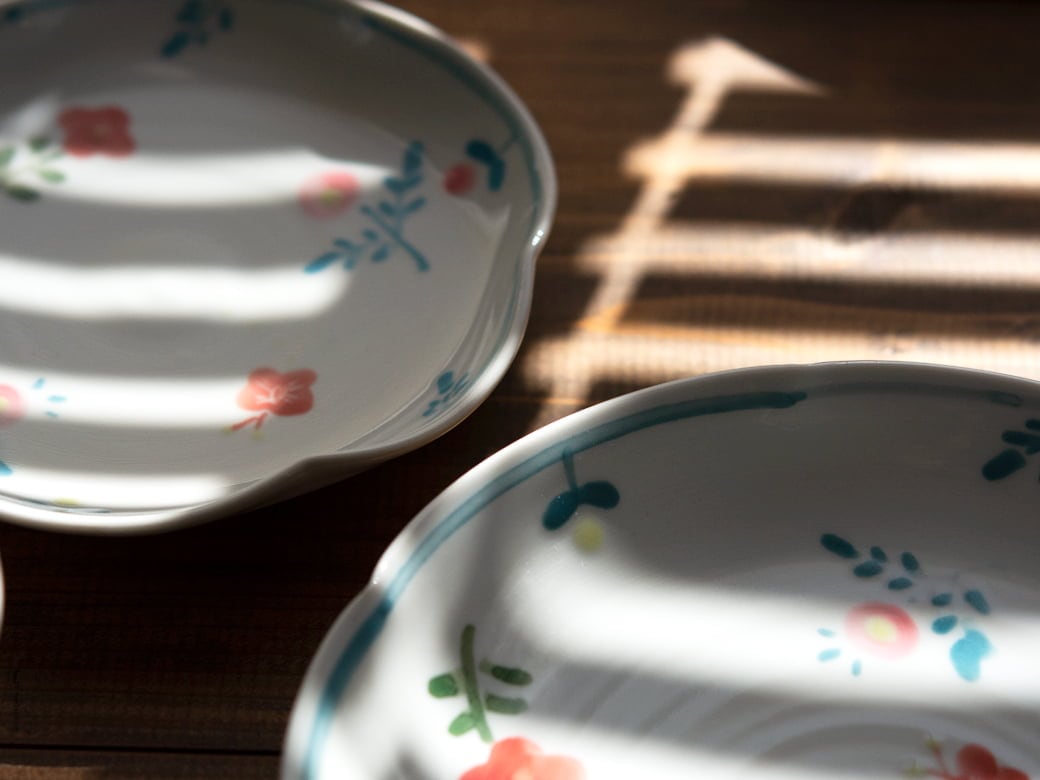 米満麻子 春色 6.5寸皿【和食器 九谷青窯】 | 米満麻子／うつわ作家