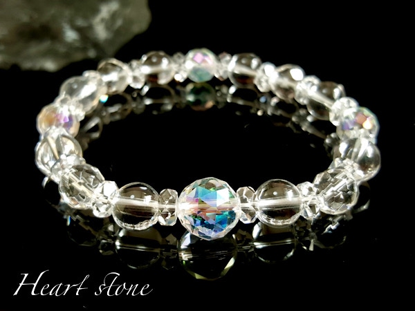 いいことあるかも♪幸せの虹色がきらめくオーロラ水晶のパワーストーン