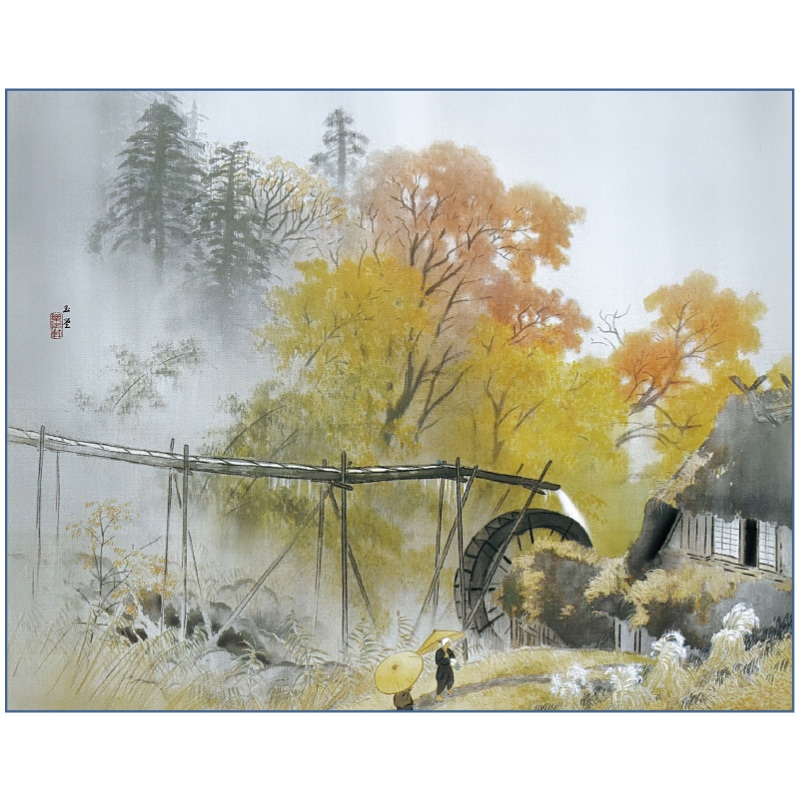 川合玉堂『彩雨』額【ポイント5％還元中】 : アートの友社 川合玉堂