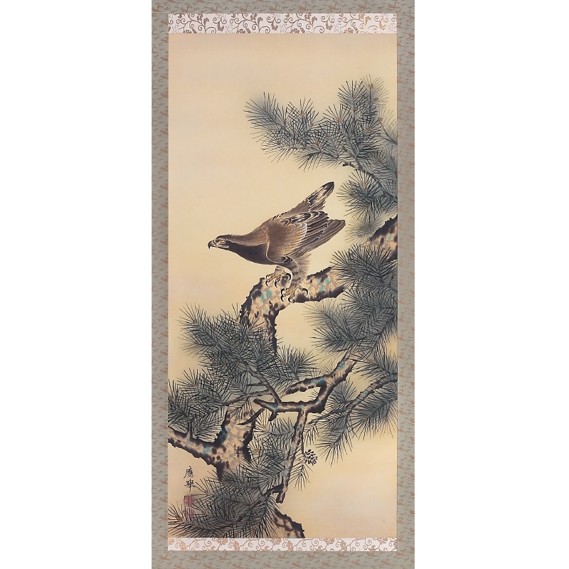 円山応挙 名作十二撰 11月 松鷹図 掛軸 掛け軸 : アートの友社 『名作