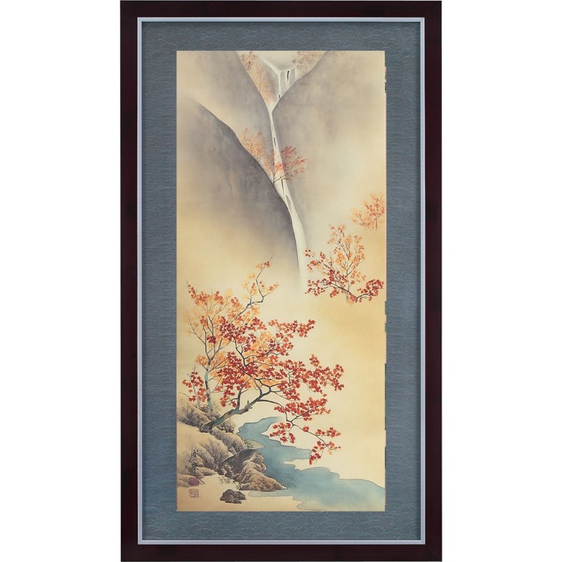 円山応挙 名作十二撰 10月 秋瀑布図 額装 : アートの友社 『名作十二撰
