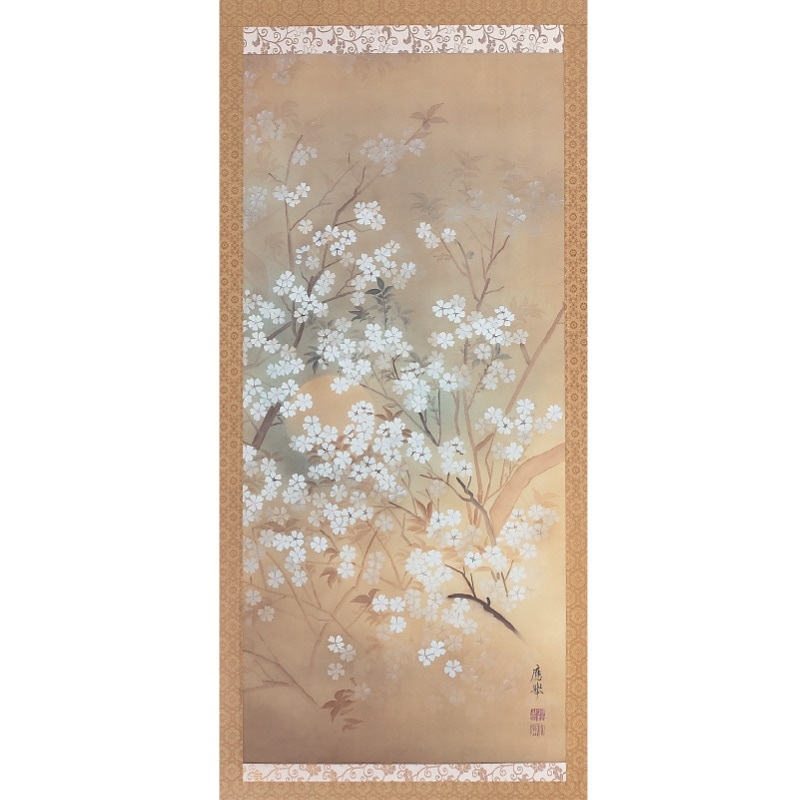 円山応挙 名作十二撰 3月 桜花図 掛軸 掛け軸 : アートの友社 『名作十