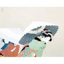 上村松園『雪』額 : アートの友社 上村松園『雪』額 112489 - くみあい