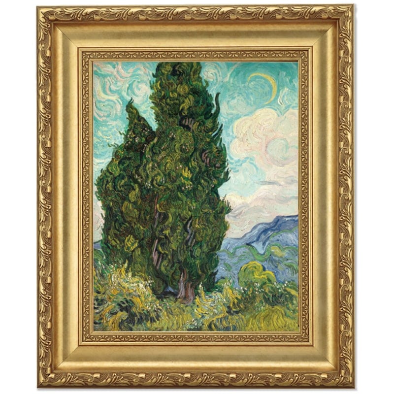 ゴッホ 「糸杉」 4号 ゴッホ展でも人気 立体複製名画 【5％ポイント