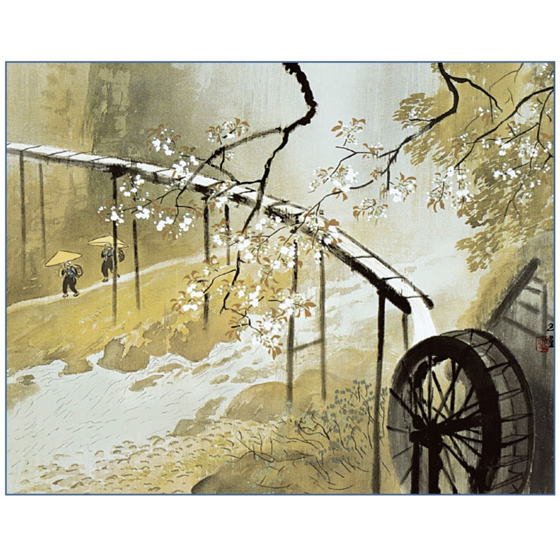 川合玉堂『暮春の雨』額【ポイント5％還元中】 : アートの友社 川合