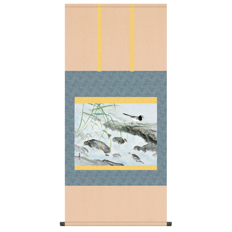 中国画 林風眠 郷土情 田園風景 中堂 掛け軸 防偽仕様 中国画 林風眠