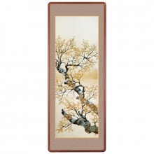 横山大観『四季花鳥・夏 甘子』高級女桑縁額〈複製〉【ポイント5