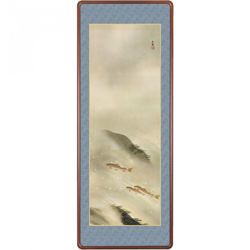 横山大観『四季花鳥・夏 甘子』高級女桑縁額〈複製〉【ポイント5